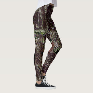 Tangled Branches Abstract 101  Green Leggings レギンス