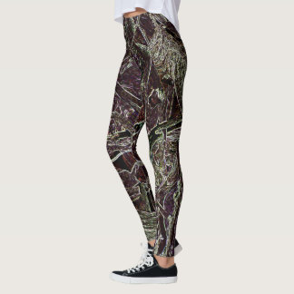 Tangled Branches Abstract 101  Green Leggings レギンス