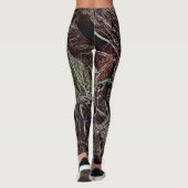 Tangled Branches Abstract 101  Green Leggings レギンス (裏面)