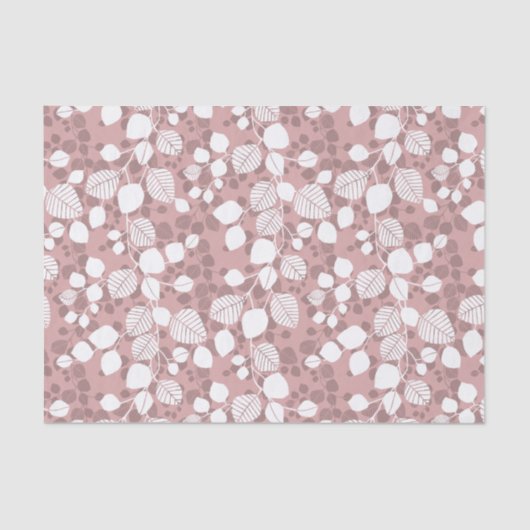 Tangled Foliage Canopy Blush Botanical Silhouette 薄葉紙 (正面)