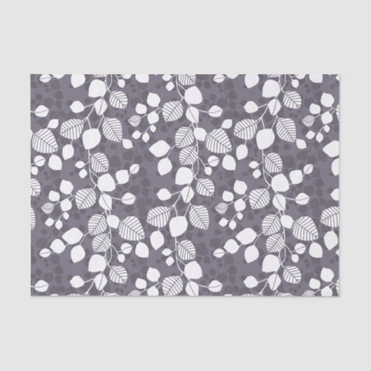 Tangled Foliage Canopy Botanical Leaves Silhouette 薄葉紙 (正面)