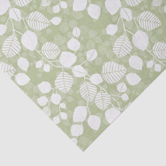 Tangled Foliage Canopy Muted Lime Botanical 薄葉紙 (詳細)