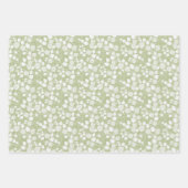 Tangled Foliage Canopy Pastel Botanical ラッピングペーパーシート (正面3)