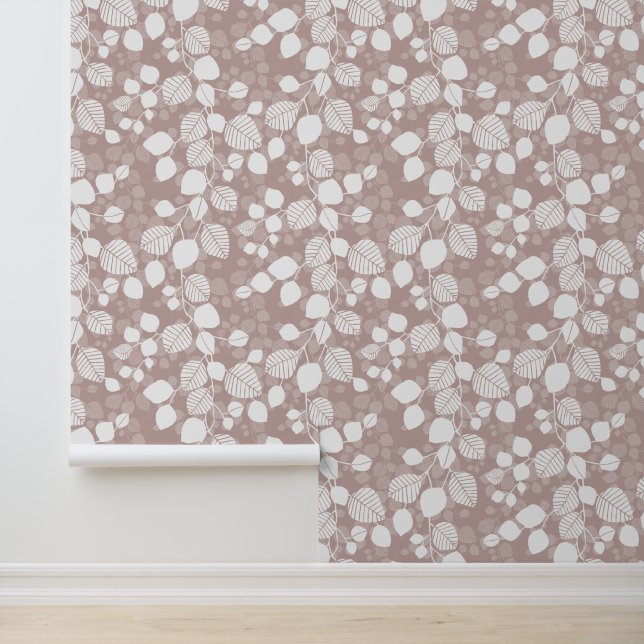 Tangled Foliage Canopy XL white leaves muted pink 壁紙 (アプリケーション)