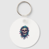 Tangled Skullmas � Funny Xmas Skeleton キーホルダー (正面)