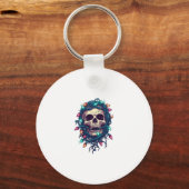 Tangled Skullmas � Funny Xmas Skeleton キーホルダー (正面)