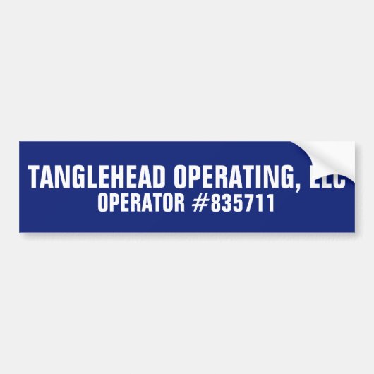 Tangleheadの操作 バンパーステッカー (正面)