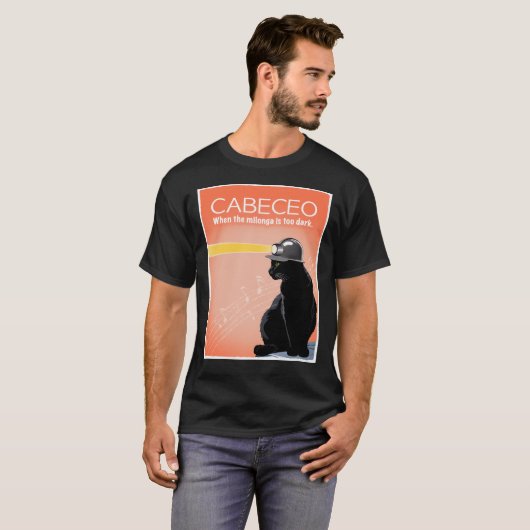 Tango CabeceoときにMilongaが暗すぎる Tシャツ (正面フル)