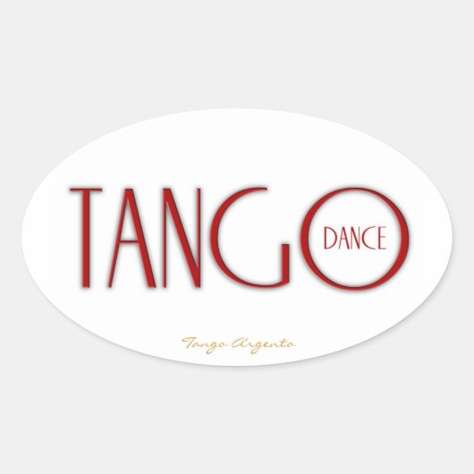 Tango dance 楕円形シール (正面)