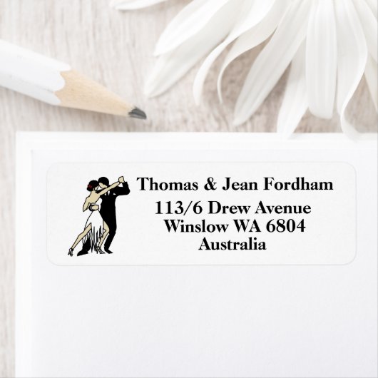 Tango Dancers ラベル (インサイチュ)