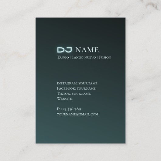 Tango DJ名刺 名刺 (裏面)