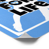 Tango for Life Blue Argentinaハート・カップル ポスター (角)