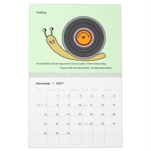 Tango is a Feeling  カレンダー (11月 2027)