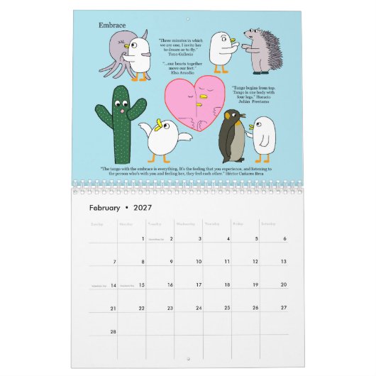 Tango is a Feeling カレンダー (2月 2027)