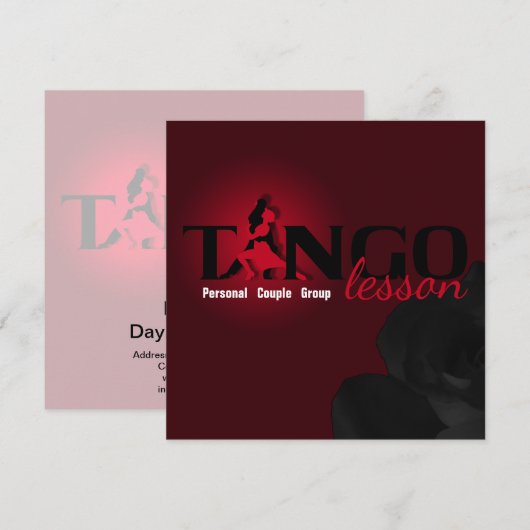 Tango Lesson – カード、招待状 招待状 (正面/裏面)