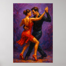 Tango Passion Red Dress Dance ポスター