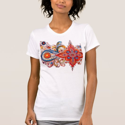 Tangramデザインby: RokCloneDesigns数々の – 色付きT Tシャツ (正面)