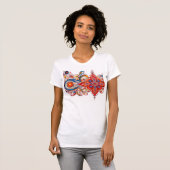 Tangramデザインby: RokCloneDesigns数々の – 色付きT Tシャツ (正面フル)