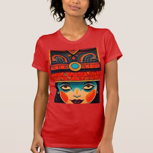 Tangramデザインby: RokCloneDesigns数々の – 色付きT Tシャツ (正面)