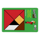 Tangram Christmas Magnets - Santa & Sack of Toys マグネット (横)