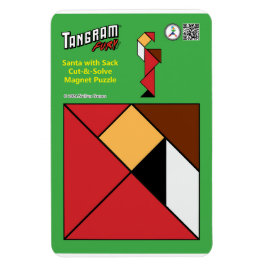 Tangram Christmas Magnets - Santa & Sack of Toys マグネット