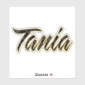 Tania black gold Lettering Aufkleber Sticker シール (シート)