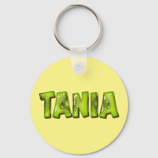 Tania Name Kiwi Design Schlüsselanhänger キーホルダー (正面)