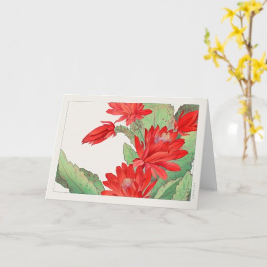 Tanigami Konanによるイースターカクタス カード (黄色い花)