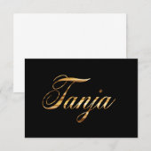 Tanja gold Design Lettering Karte (正面/裏面)