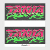 Tanja Vorname Name Graffiti Aufkleber Sticker シール (シート)
