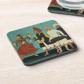 Tanjore、タミル語、3人のミュージシャンおよびダンサー コースター (左側)