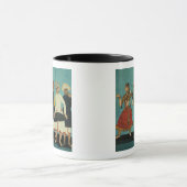 Tanjore、タミル語、3人のミュージシャンおよびダンサー マグカップ (中央)