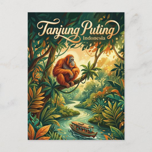 Tanjung Puting National Park Indonesia ポストカード (正面)