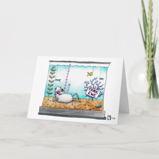 「Tank Ewe」サンキューカード サンキューカード (正面)