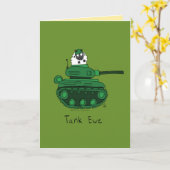 Tank Ewe - Tank おもしろい You Sheep Greeting Card カード (黄色い花)