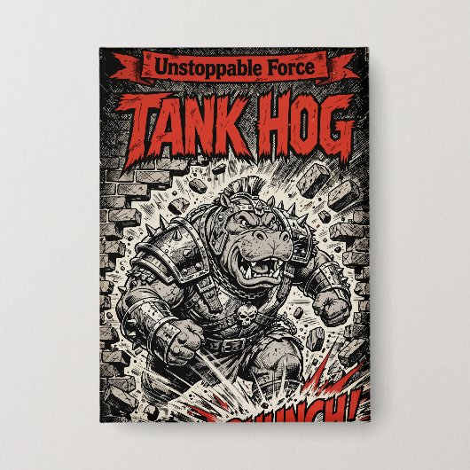 Tank Hog 缶バッジ (正面)