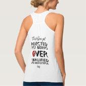 Tank top : Over Qualified (white) タンクトップ (裏面)