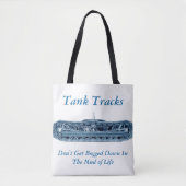Tank Tracks Mud of Life Inspiration Blue トートバッグ (正面)