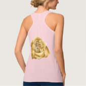 tanktop met gouden bloemen en logo タンクトップ (裏面)