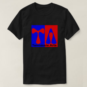 Tannassieの芸術の黒い男性のTシャツ Tシャツ