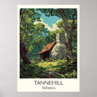 Tannehill Alabama Historic Furnace ポスター
