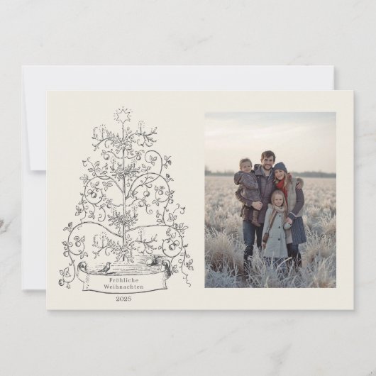 Tannenbaum German Photo Holiday Card シーズンカード (正面)
