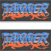 Tanner Vorname Name Graffiti Aufkleber Sticker シール (正面)