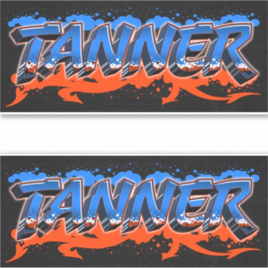Tanner Vorname Name Graffiti Aufkleber Sticker シール (正面)
