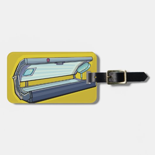 Tanning Bed Retro Spa ラゲッジタグ (正面横)