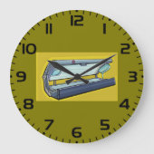 Tanning Bed Retro Spa ラージ壁時計 (正面)