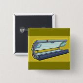 Tanning Bed Retro Spa 缶バッジ (正面&裏面)