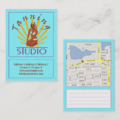 Tanning Studio – ビジネス、ロケーションカード 名刺 (正面/裏面)