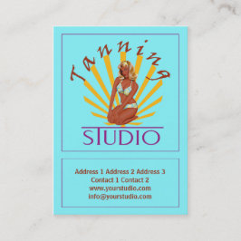 Tanning Studio – ビジネス、ロケーションカード 名刺