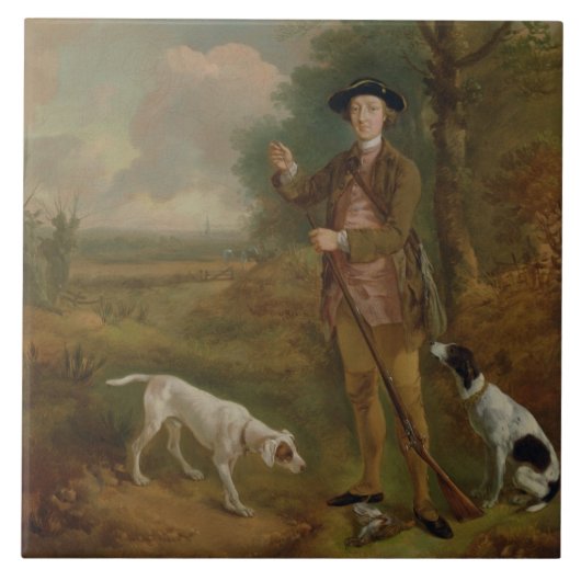 Tanningtonのサフォークの専攻のなジョンDade (1726-1811年) タイル (正面)